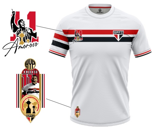 Camisa São Paulo Amoroso Branca